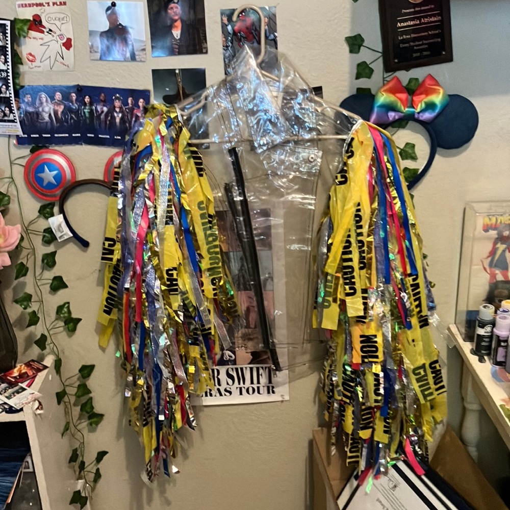 Harley Quinn Birds of Prey Caution Tape Jacket